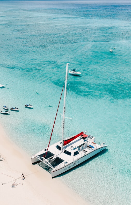 Aerial view of beach