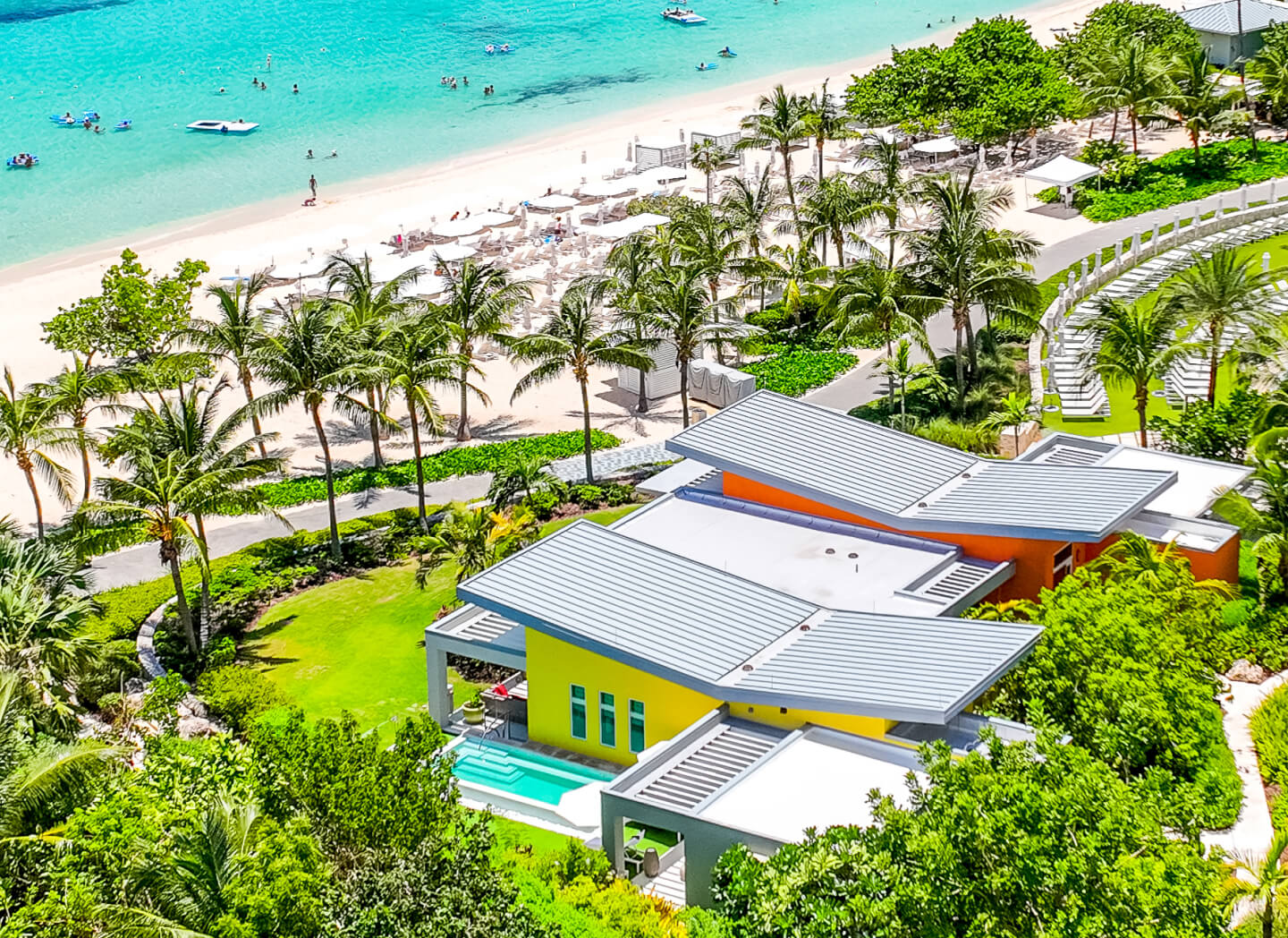 Aerial view of beach